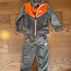 Nike 12-18 month Orange and Gray tracksuit